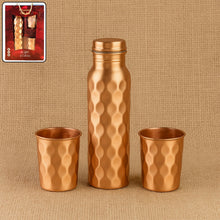 Diamond Cut Copper Gift Box Set
