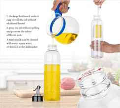1-liter transparent plastic bottle for oil, easy to use anDEAL HUT.